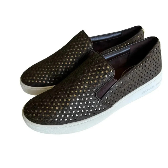 MICHAEL Michael Kors Keaton Star-perforated Slip-on Sneakers Women's Size 8.5 - Picture 6 of 9